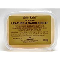 Gold Label Saddle Soap - Jabón de glicerina para Limpiar monturas- Ropa- Bolsos- tapizados- Zapatos y Otros Productos de…
